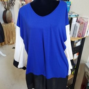 NWT! P. LUCA Color Block Dolman Sleeve Tunic